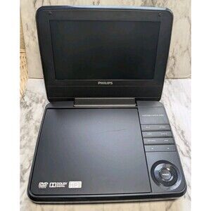 Philips PET741M/37 DVD Player (7") With Carrying Bag, Wall + Car Charger Tested